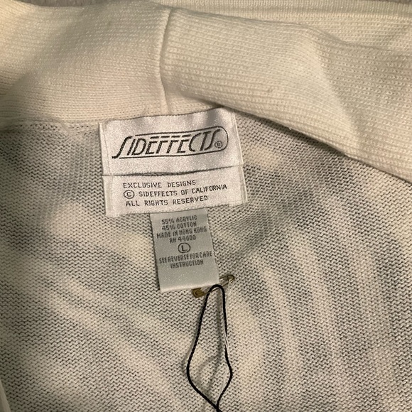 Side Effects Zebra Print Knit Sweater Cardigan. - Picture 6 of 7